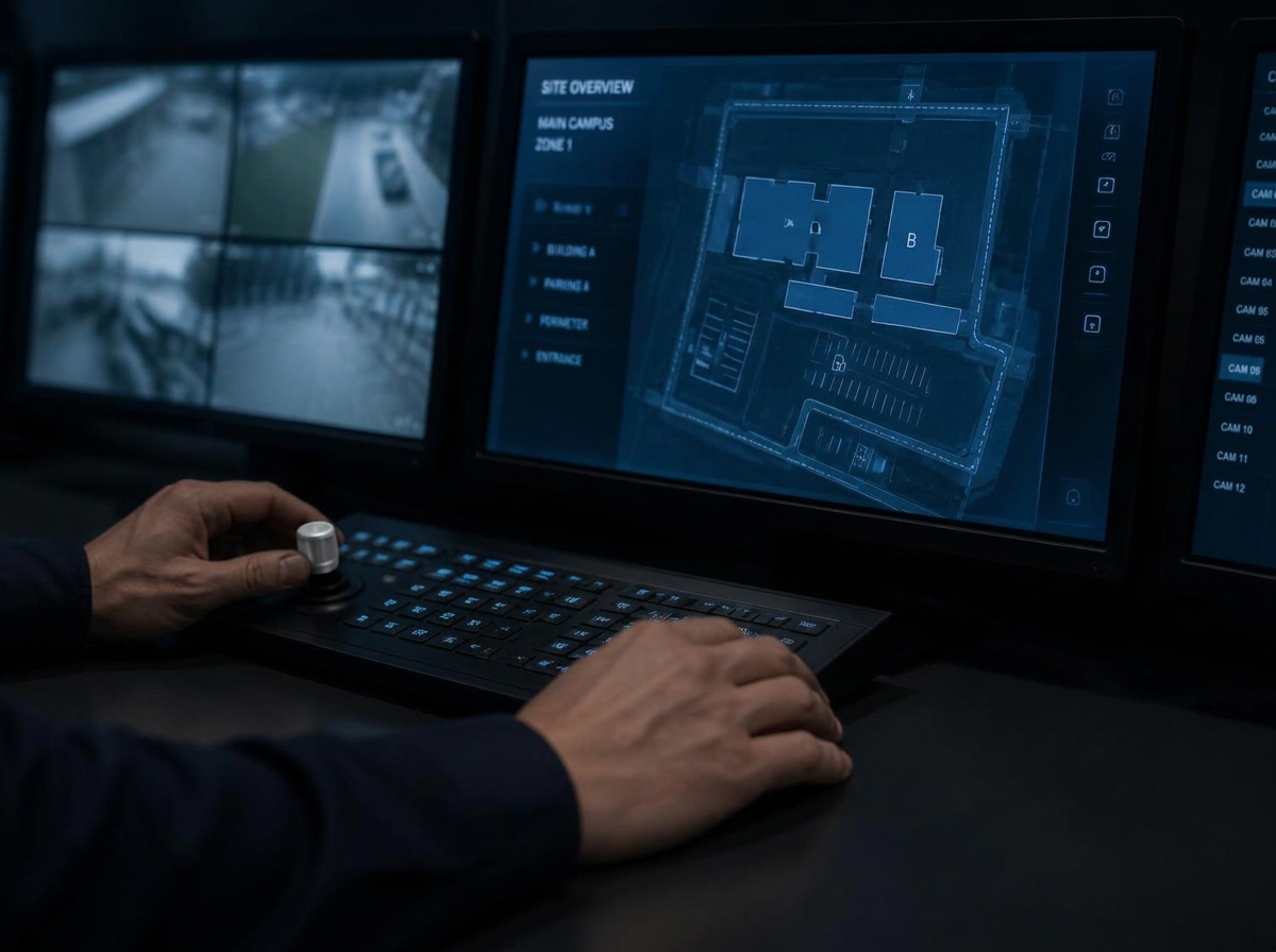Analyst reviewing site video and incident information